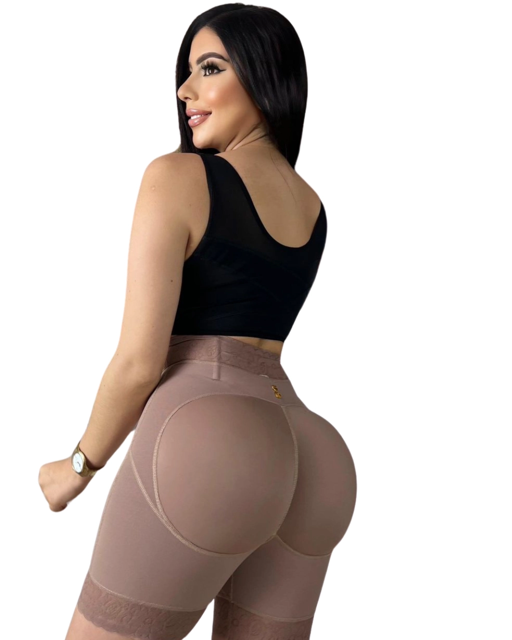 Faja Shorth Levantacola Invisible cocoa - Imagen 2